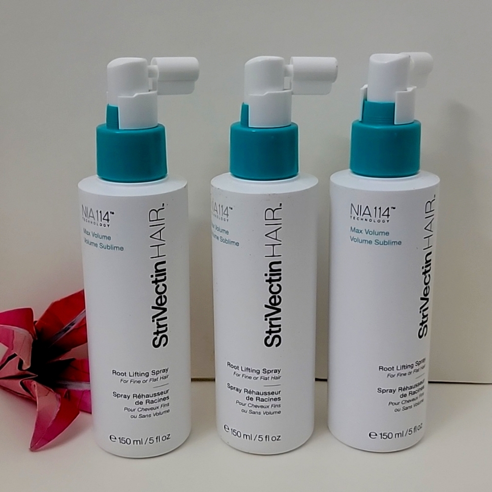 3 pk StriVectin HAIR NIA 114 Max Volume Root Lifting Spray 5oz fine or flat hair